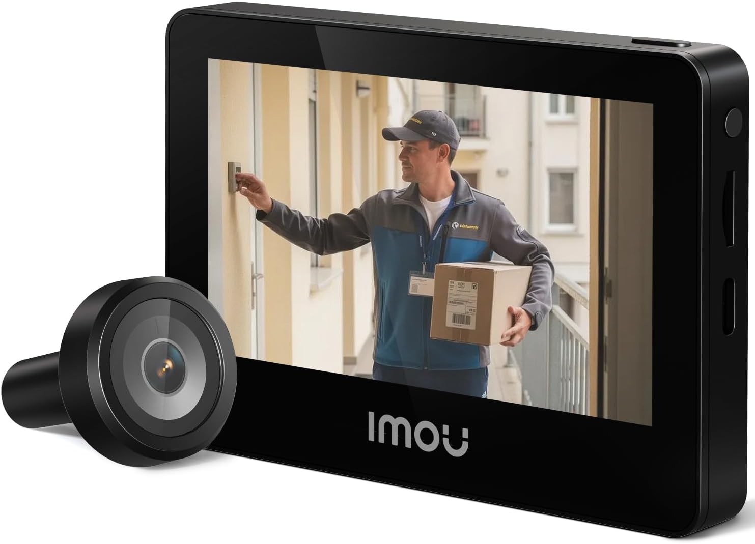 Imou VD1 5MP Spioncino Digitale WiFi con Schermo a Colori da 4,3", Videocitofono 3K, Campo Visivo 149°, Rilevamento Umano, 24/7 Registrazione, 4800 mAh Batteria, Protezione della Privacy, 2.4/5 GHz