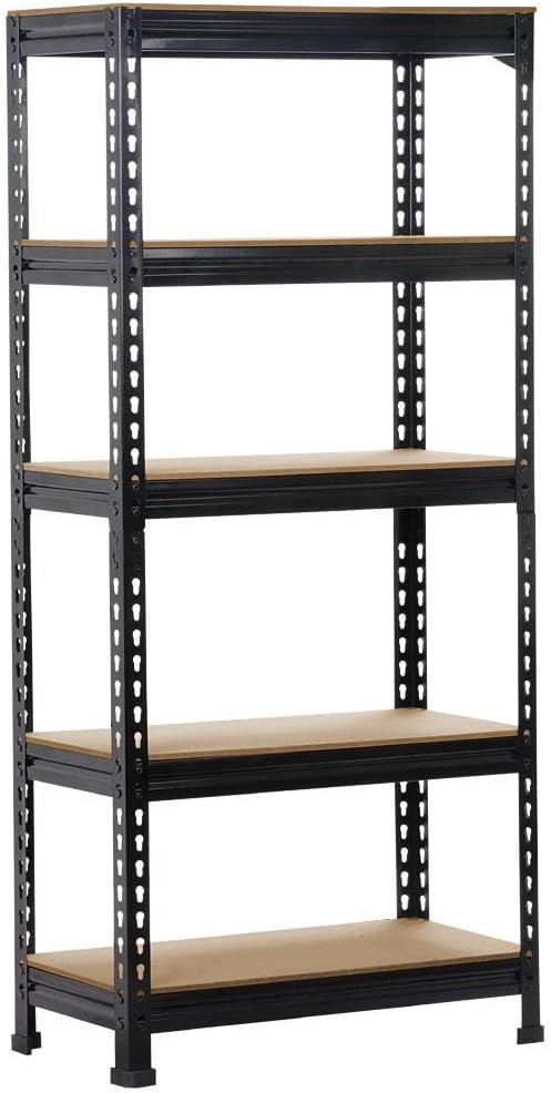 Yaheetech Scaffale Metallo Garage Scaffalatura Metalliche 150x70x30 cm a 5 Ripiani Scaffali da Magazzino Regolabili Carico Massimo per Ripiano 150 KG