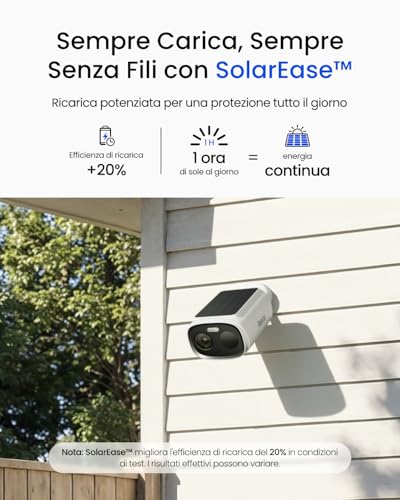 Reolink 3K 5MP Telecamera Solare da Wi-Fi Esterno Senza Fili con Batteria e Faretti, Wi-Fi 6 2.4/5 GHz, Rilevamento AI, IP67, Archiviazione Locale, Audio a 2 Vie, Avvisi Intelligenti, Argus Solar