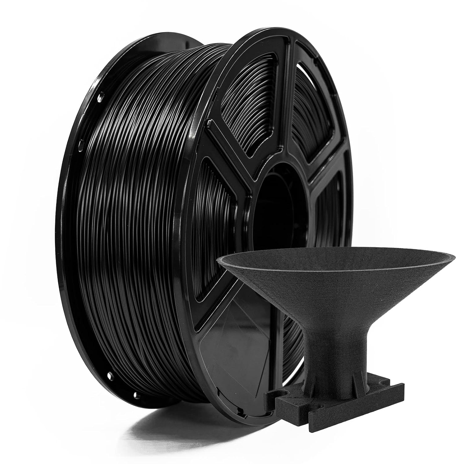 FLASHFORGE Filamento ASA 1,75 mm, filamenti per stampante 3D da 1 kg Accuratezza dimensionale +/- 0,02 mm, senza fumo e inodore (nero, ASA)
