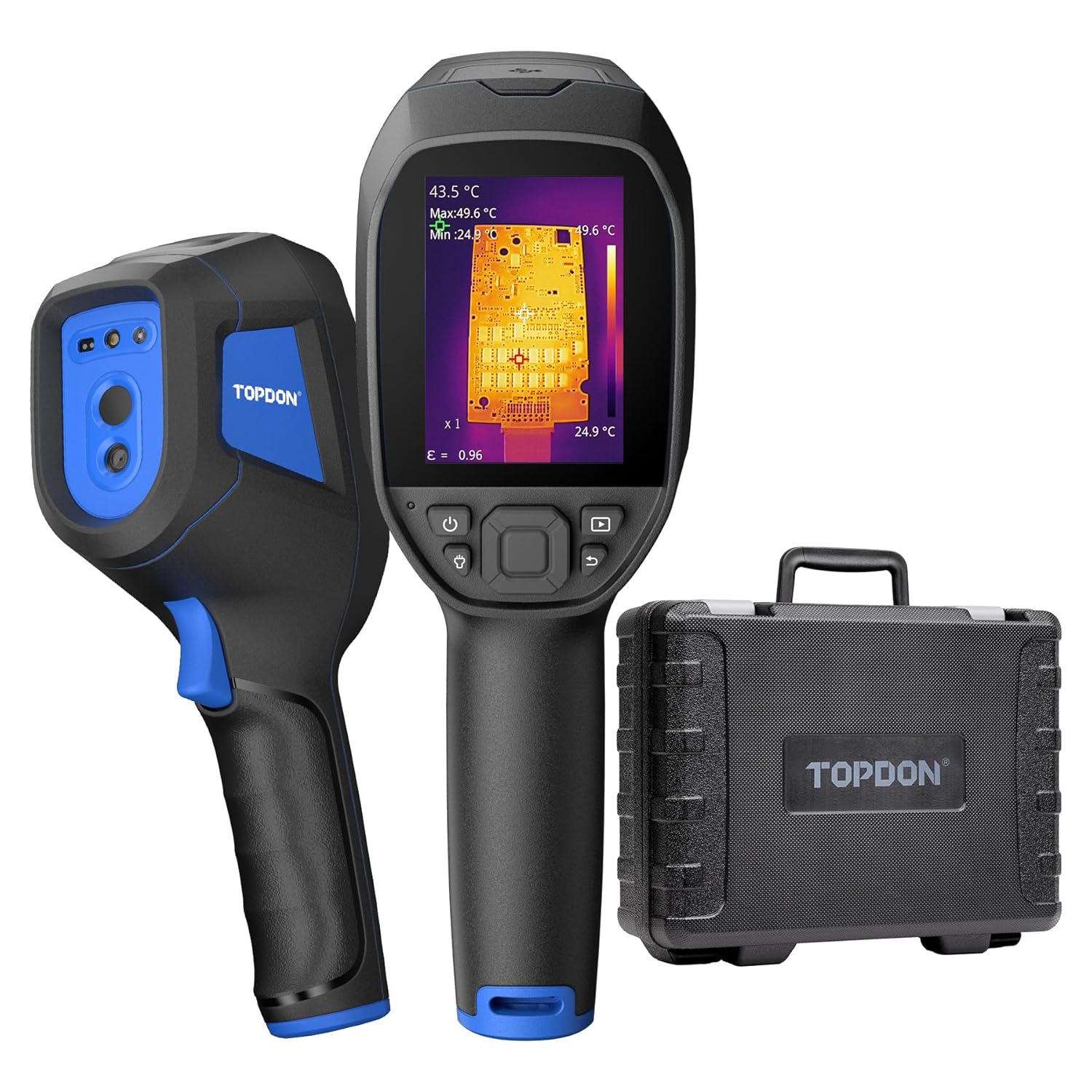 TOPDON Termocamera TC005, 512x384 TISR e visiva 2MP, Autonomia 12h Wifi