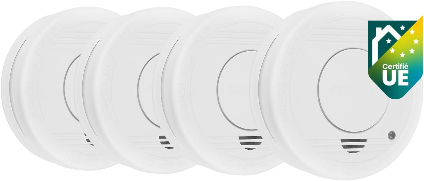 Smartwares Rilevatori di Fumo, Sensore 10 Anni, Pila Sostituibile 1 Anno