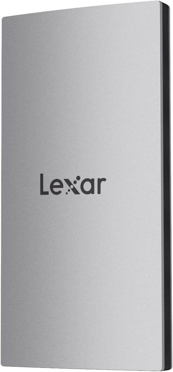 Lexar ES3 512GB SSD Esterno, SSD Portatile USB 3.2 Gen2, PSSD, Velocità di Lettura fino a 1050 MB/s e Scrittura fino a 1000 MB/s, Compatibile con iPhone 17, Mac, PS5, Xbox